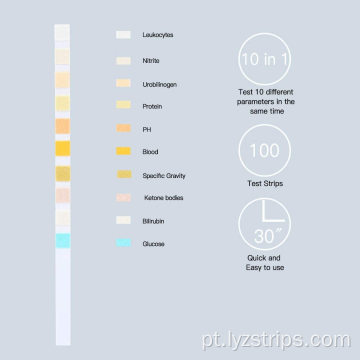 Parâmetros das Tiras de Teste de Urina ODM 10